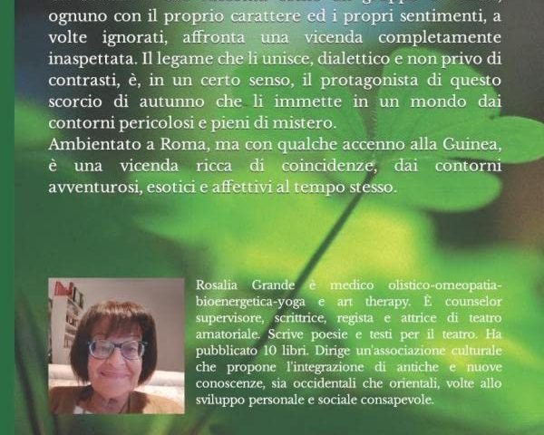 31 Gennaio – Presentazione del nuovo libro “PER UN PUGNO DI FOGLIE” di Rosalia Grande